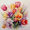 (Multi-Style) Flowers-11CT Stamped Cross Stitch 40*40cm/15.75*15.75in