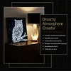 (25x25cm)DIY Glowing Owl Framed Handmade Pearl Painting Art Craft Kit Living Home Decor