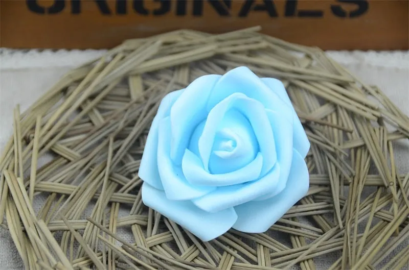 50pcs 6cm Artificial PE Foam Rose Flower Heads For Wedding Home Party Decoration DIY Garland Craft supplies Fake Flowers Ball