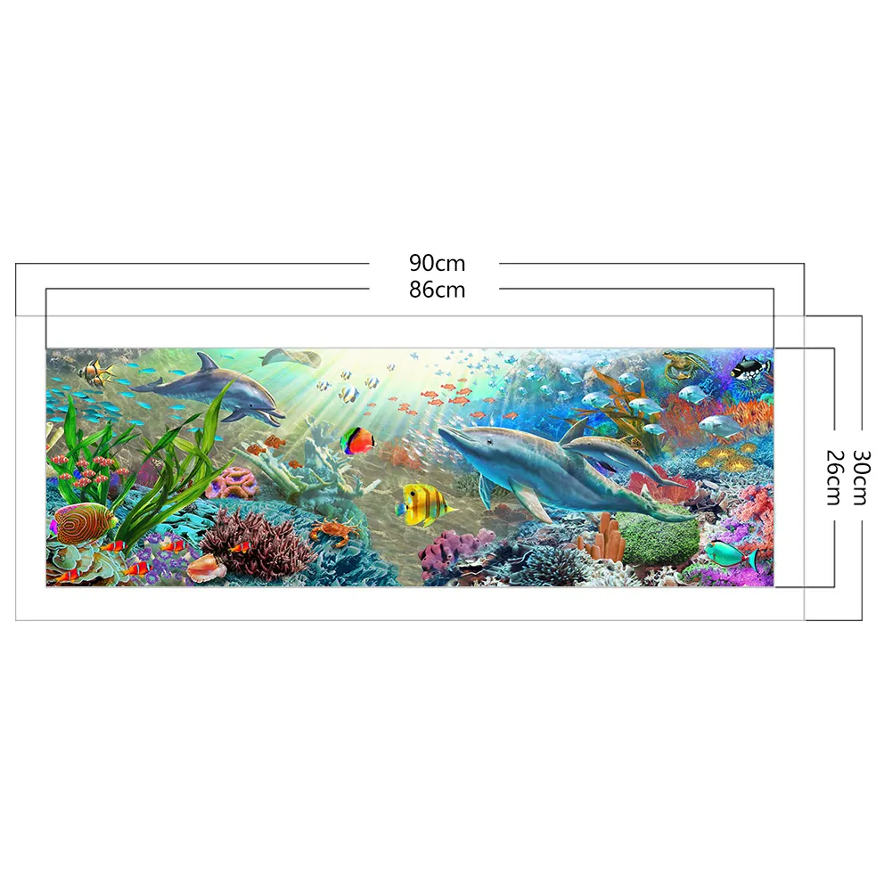 11ct 3-Strand Stampted Cross Stitch - Sea World(90*30cm)