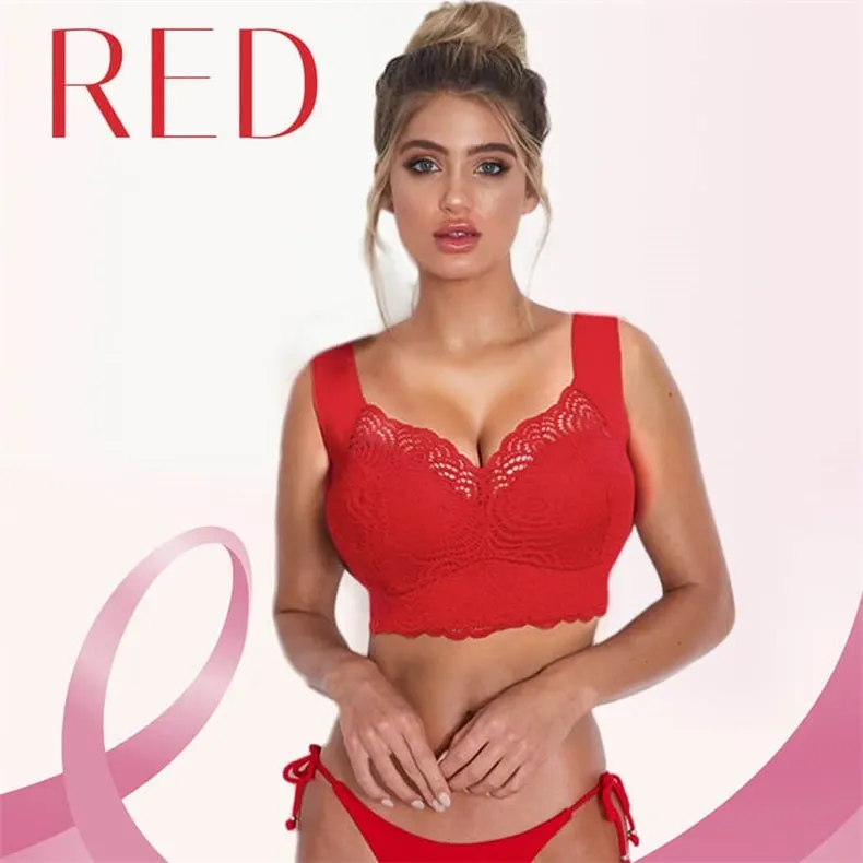 ExSecret - Ultimate Lift Full-Figure Seamless Lace Cut-Out Bra, Comfortable and Breathable Without Restraint