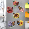 (US Local)6pcs Flower Butterfly DIY Diamond Painting Fridge Magnets Craft Kit