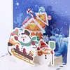 (US Local)6PCS DIY Diamond Art Greeting Cards Xmas Designs for Festivals and Celebrations