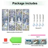 (US Local)Snowman A5 Size Diamond Painting Notebook Set with 4Pcs Bookmark Holiday Gift
