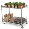[US Local Warehouse] Heavy Duty Rolling Utility Cart with Wheels Handle 660lbs Capacity Rolling Cart