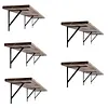 [US Local Warehouse] 5 Tier Floating Shelves 72.05x11.81x7.87in Wall Mounted Hanging Shelf with Metal Bracket for Living Room Kitchen Bathroom Home Storage