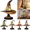 Stained Glass Witch Hat Lamp LED Creative Table Lamp Night Light for Home Decor