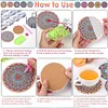 10pcs/set DIY Special Shape Diamond Painting Coasters Kits ( Mandala )