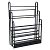 [US Local Warehouse] Fabric Roll Storage Rack 3 Tier Car Window Film Display Rack Adjustable Height Metal Vinyl Roll Storage Stand Detachable Fabric Display Organizer for Leather Rolls/Window Film/Wallpaper