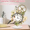 (US Local)Acrylic Special Shape Flower Bird Diamond Painting Clock Ornaments Kit