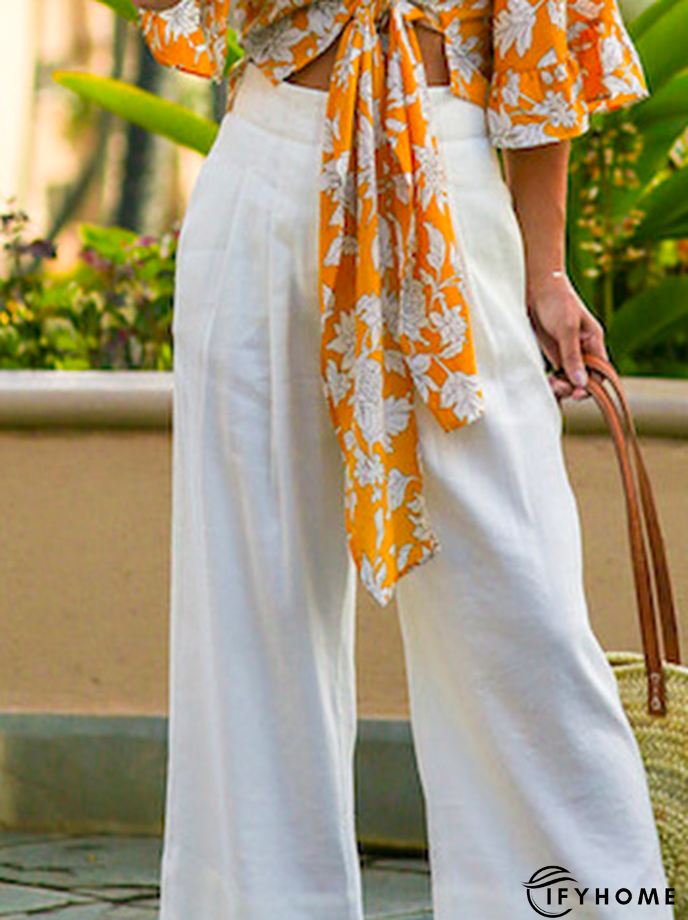 Plain Loose Cotton Casual Casual Pants | IFYHOME