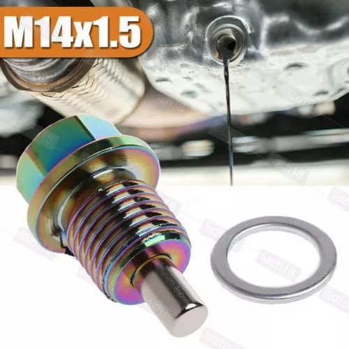 Dronehint Car M14*1.5 Magnetic Oil Drain Plug Bolt Sump Nut Aluminum Alloy Tool Auto Parts (For: Acura) Parts