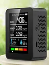 5 In 1 Air Quality Monitor CO2 Detector CO2 TVOC HCHO AQI Tester for Home Office