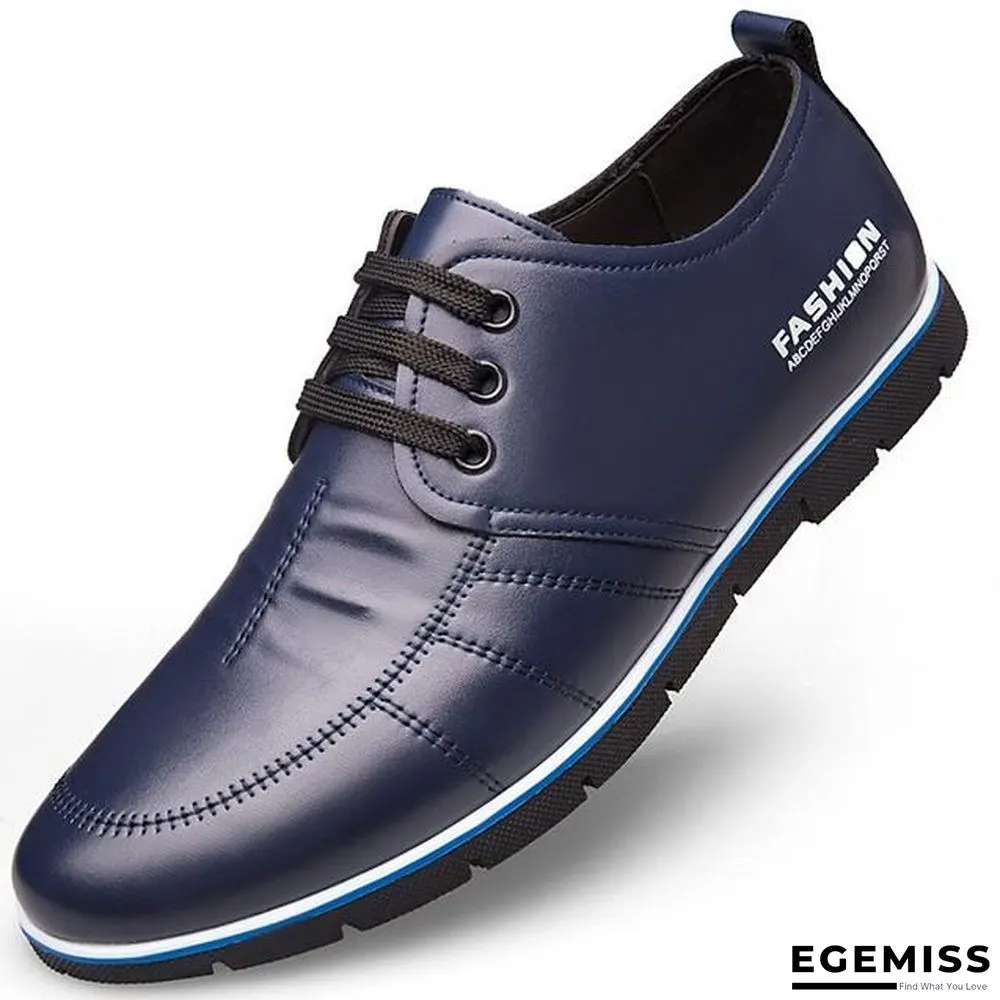 Men's Derby Shoes Fall / Winter Casual Daily Oxfords Microfiber Non-slipping Wear Proof Blue / Brown / Black Slogan | EGEMISS