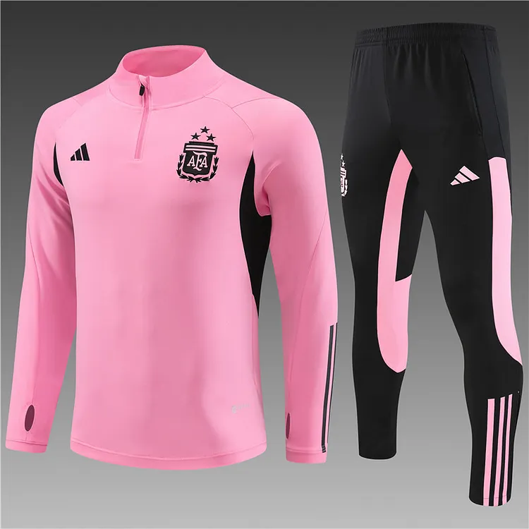 2023-24 Argentina pink half-zip training jersey
