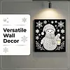 (25x25cm)DIY Snowman Framed Handmade Pearl Painting Art Craft Kit Living Home Decor