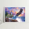 Eagle and lighthouse-11CT Stamped Cross Stitch 60*45cm