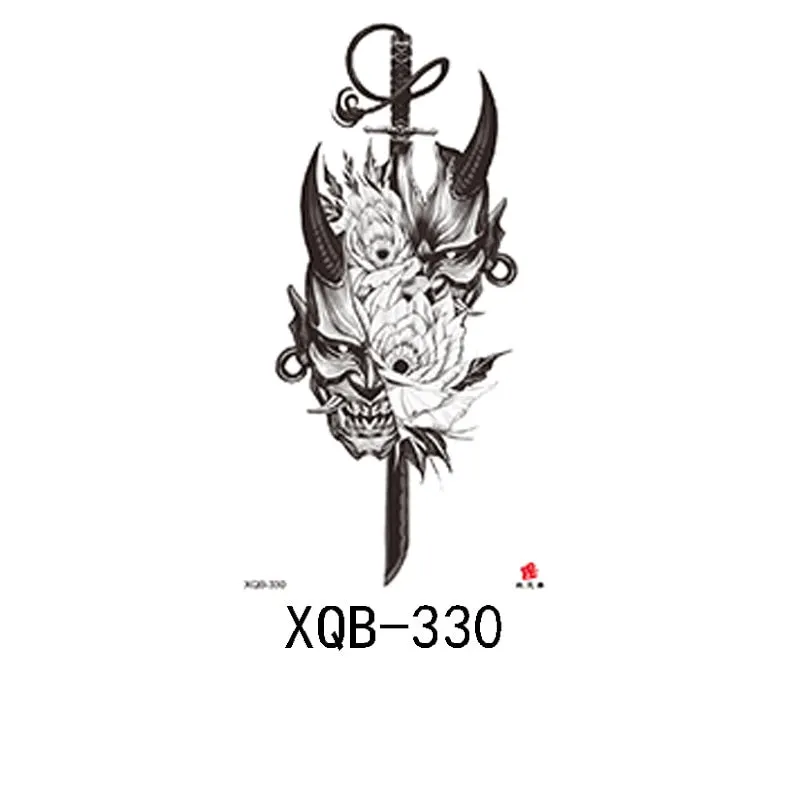 Small Full Arm Waterproof Tattoo Sticker Half Arm Arm Painted Flower Animal Arm Lasting European and American Tattoo Sticker