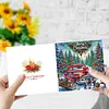 6Pcs Diamond Painting Christmas Car Greeting Cards Christmas Cards