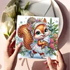 (US Local)6PCS DIY Xmas Diamond Art Greeting Cards Congratulations Cards & Gifts (Squirrel