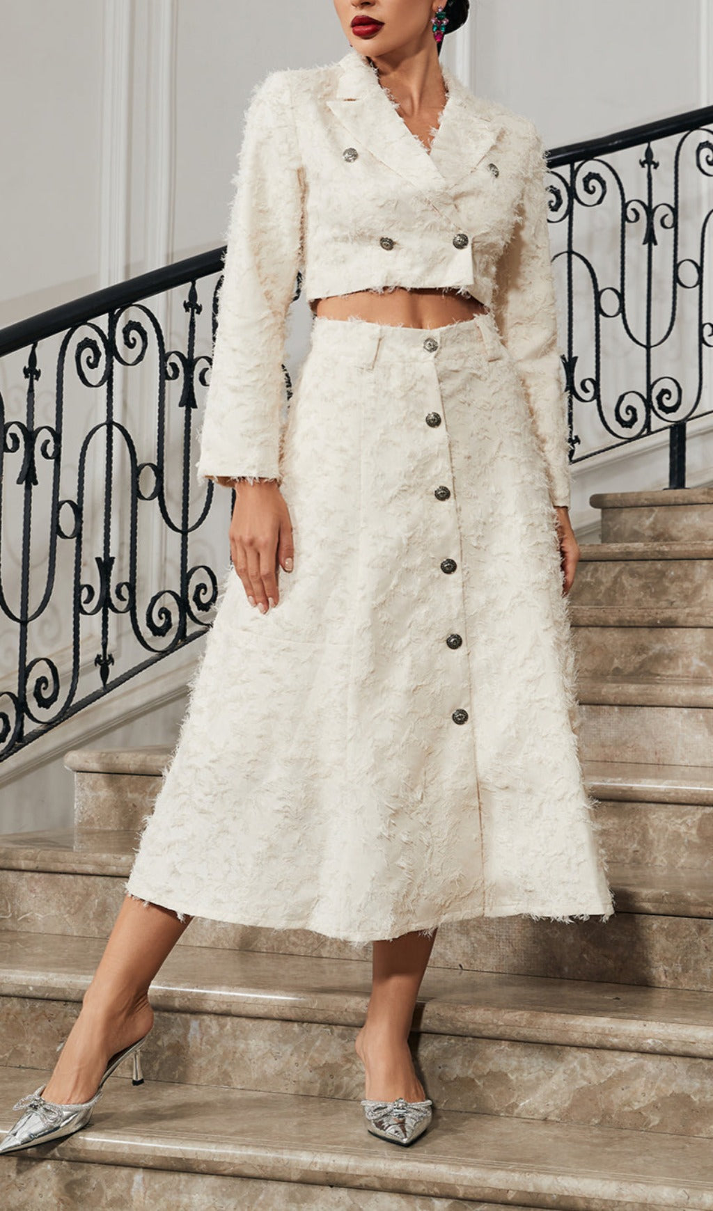 Fringe Skirt Set Flowering Girl