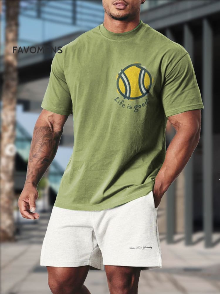 Sports Tennis Life Is Good T-Shirt Multicolor / S