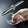 Fidget Gyro LED Light Luminous Pen Decompression Pen Metal Pen Multifunctional Student Ballpoint Pen Anti-Stress Anxiety Gift Pen