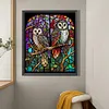 （Big Size)Owl Glass Painting-Paint by Numbers Acrylic Painting 50*60CM
