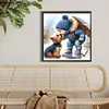 Little Boy Kissing Puppy-Full Round Diamond Painting 40*40CM