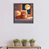 Full Moon Kitten-Paint by Numbers Acrylic Painting 40*40CM
