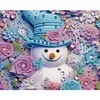 >SALE<5D DIY Partial Special Shaped Drill Diamond Painting Snowman-Purple Decor40x50cm