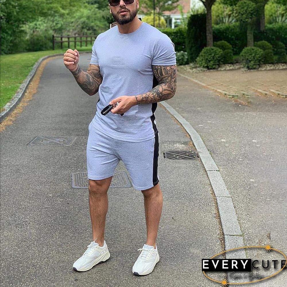 Men's Casual Short-Sleeved T-Shirt Sports Suit