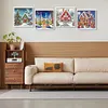 (US Local)4pack Xmas House-Special Shaped Diamond Painting Kit(30x30cm)