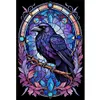Crow Stained Glass-11CT Stamped Cross Stitch 40*60cm(Big Size)