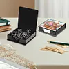 PU Dog Flower Diamond Painting Notecard Box with 160 Sheets of Paper