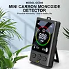 3-in-1 Carbon Monoxide Detector Rechargeable CO Detector Temp Humidity Monitor