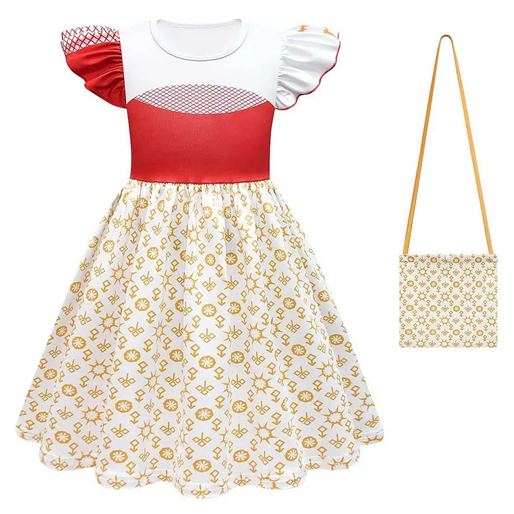 Kids Children Zombies 4: Dawn of the Vampires (2025) Addison White Red Dress Set Outfits Cosplay Halloween Costume