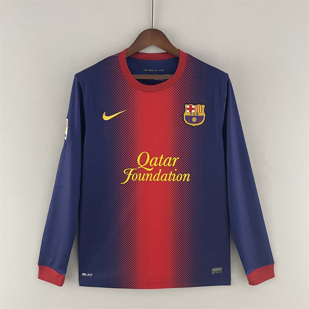 2012-2013 Retro Long sleeve Barcelona Home Football Shirt 1:1 Thai Quality