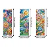 (US Local)3Pcs Special Shape Flowers 5D DIY Diamond Painting Bookmark with Pendants Craft Kit