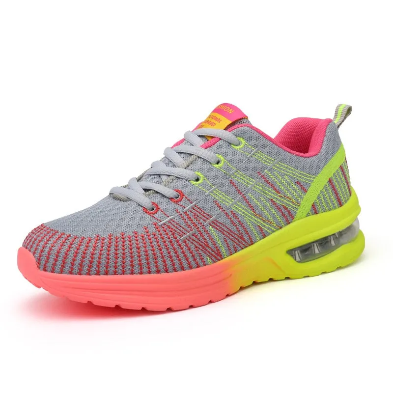 Women's Casual Fashion Ladies Air Cushion Lightweight Training Shoes Mesh Breathable Sneakers Women Sport Shoes Running Trainers