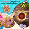 6pcs/set DIY Diamond Art Halloween Art Diamonds Coaster with Holder Kits (Dog Paw)