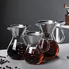 Glass Pot with Filter, High Temperature Resistant Espresso Pots, Graduated Scale, Coffee Server for Home Barista Coffee Maker