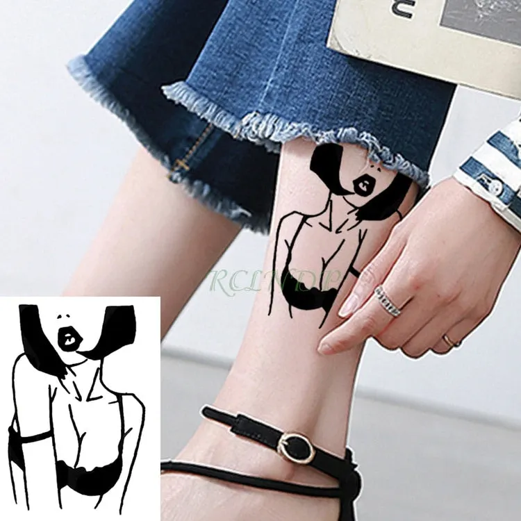 Waterproof Temporary Tattoo Sticker Cartoon anime Boy Knife Tatto Flash Tatoo Fake Tattoos Small Size Art for Kids Men Women
