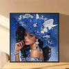 Elegant Hat-Wearing Beauty-Partial Special Shaped Diamond Painting 30*30CM