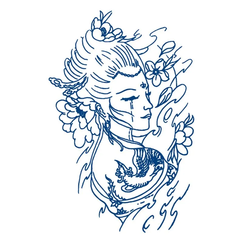 Tattoos Semi-permanent Waterproof Temporary Tattoos Butterfly Rose Scorpion Body Art Full Fake Tatoo Women Men