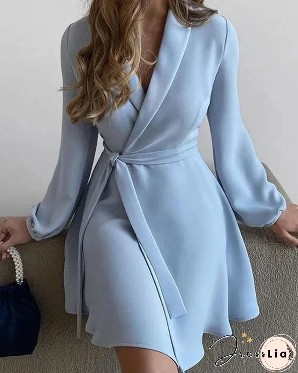OL Wrap Suit A Line Dress