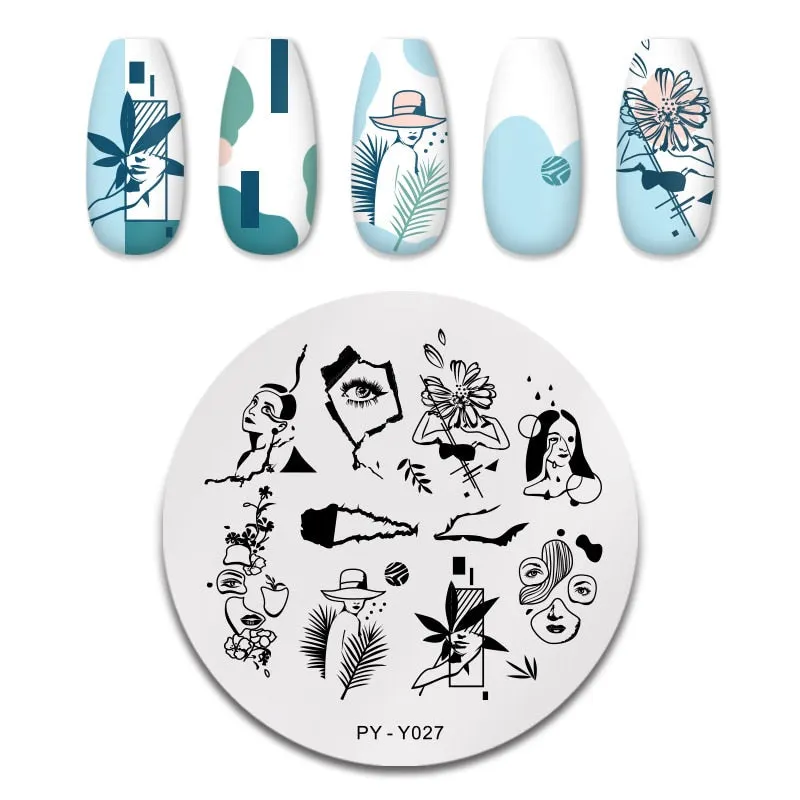 PICT YOU Animal Patterns Nail Stamping Plates Stainless Steel Nail Art Image Plate Stamp Template Stencil Tools PY-F011-Nail Inspo