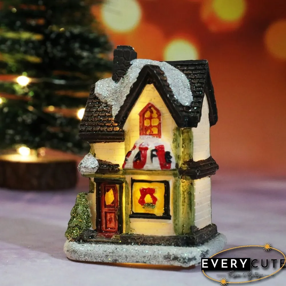 Christmas New Christmas Decorations Resin Small House Micro Landscape Resin House Small Ornaments Christmas Gifts