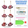 6PCS Double Sided Special Shape Diamond Painting Keychain (Vintage Cowboy Hat)