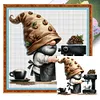 Coffee Gnome - 11CT Stamped Cross Stitch - 40*40cm